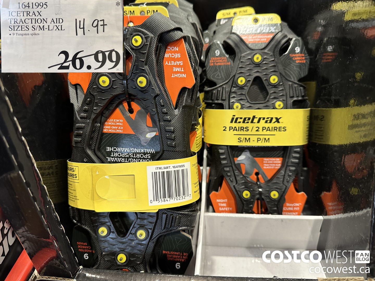 1641995 ICETRAX TRACTION AID SIZES S/M-L/XL $14.97