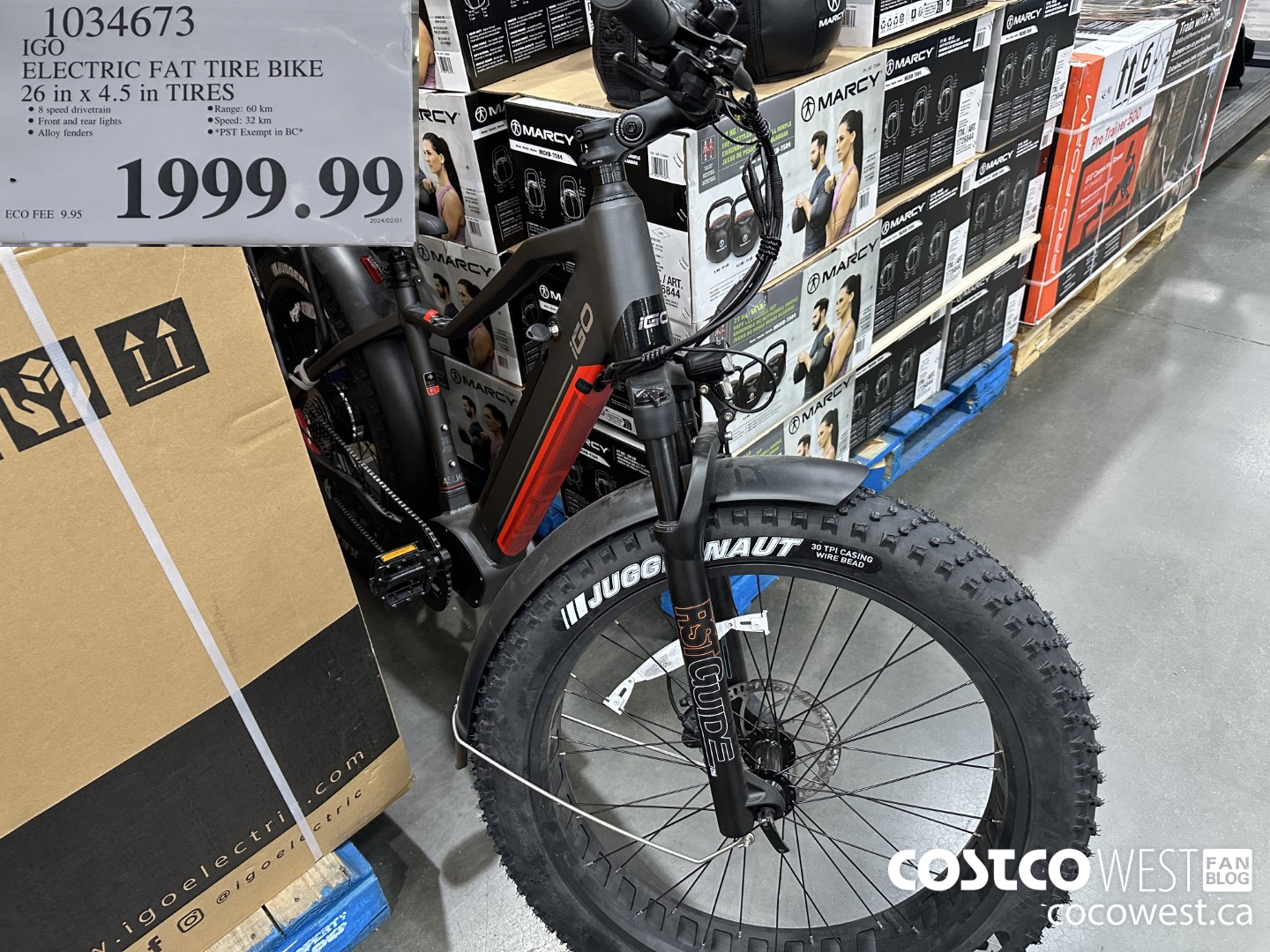 1034673 IGO ELECTRIC FAT TIRE BIKE 26 in x 4. 5 in TIRES  $1999.99