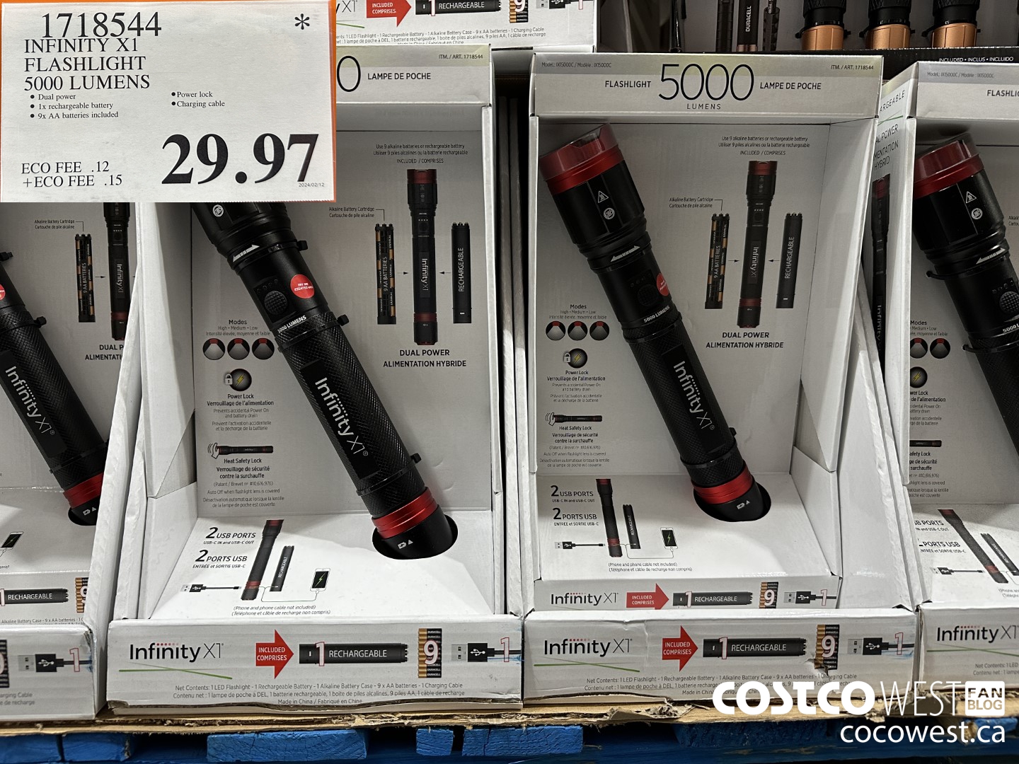 1718544 INFINITY X1 FLASHLIGHT 5000 LUMENS $29.97