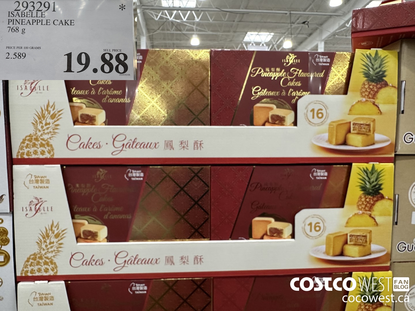 293291 ISABELLE PINEAPPLE CAKE 768 G $19.88