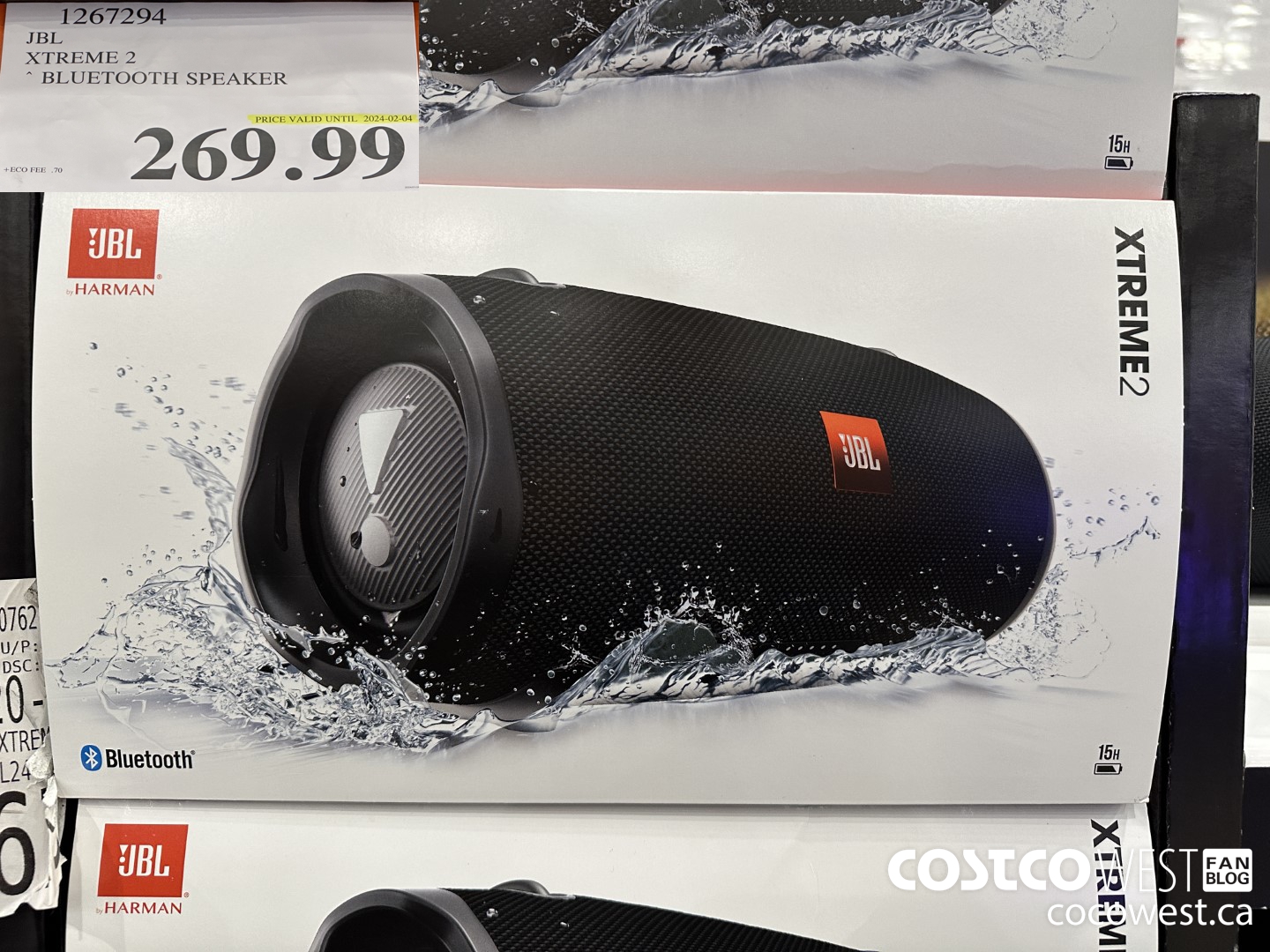 1267294 JBL XTREME 2 BLUETOOTH SPEAKER (EXPIRES ON 2024-02-04) $269.99