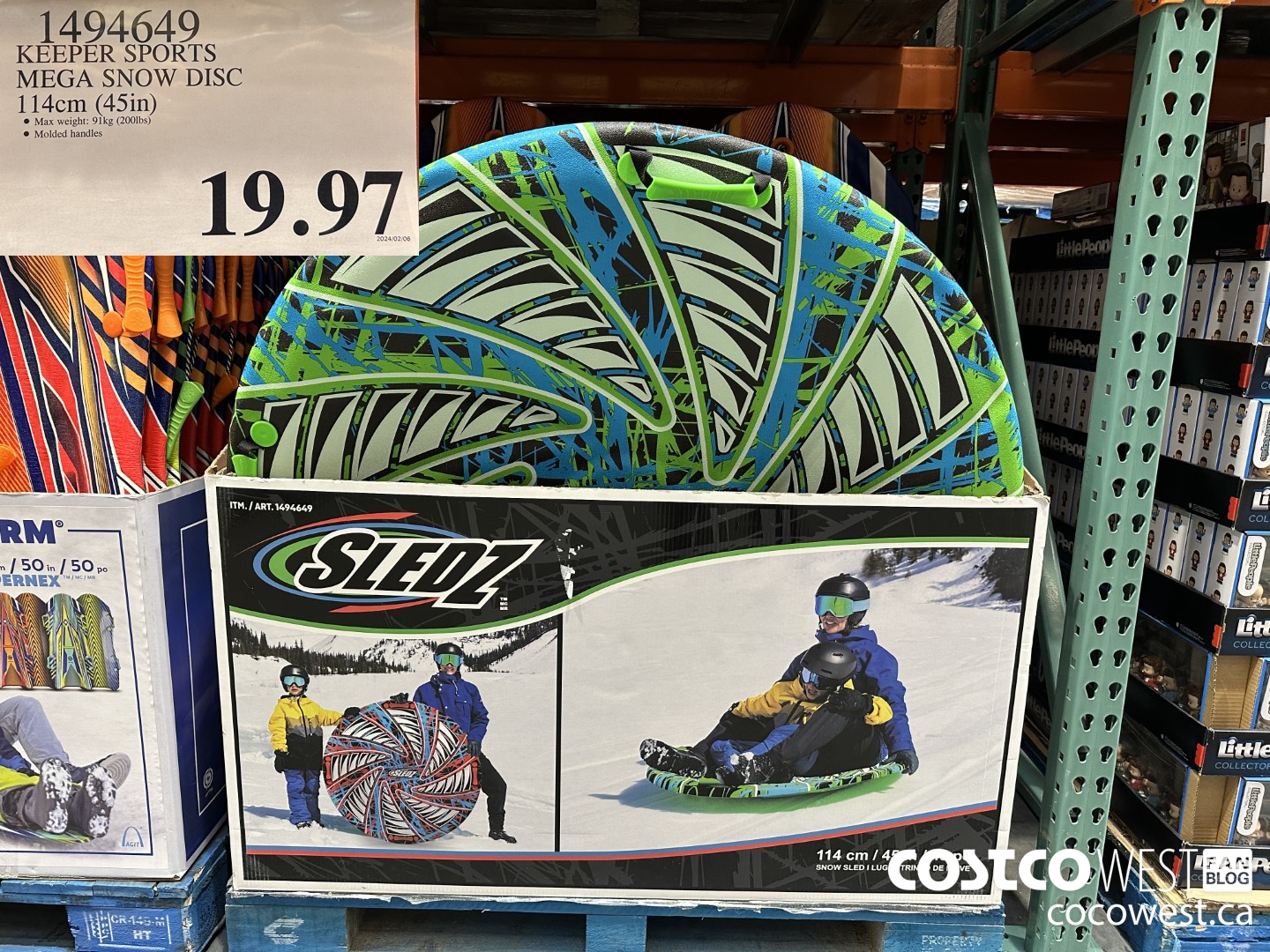 1494649 KEEPER SPORTS MEGA SNOW DISK 114CM (45IN) $19.97