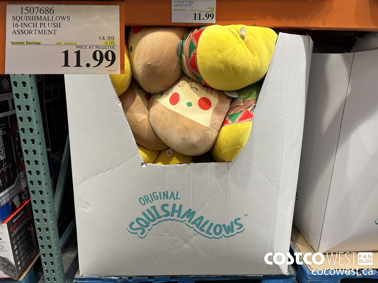 1507686 KELLYTOY SQUISHMALLOWS 16 INCH PLUSH ASSORTMENT ($3.00 INSTANT SAVINGS EXPIRES ON 2024-02-25) $11.99