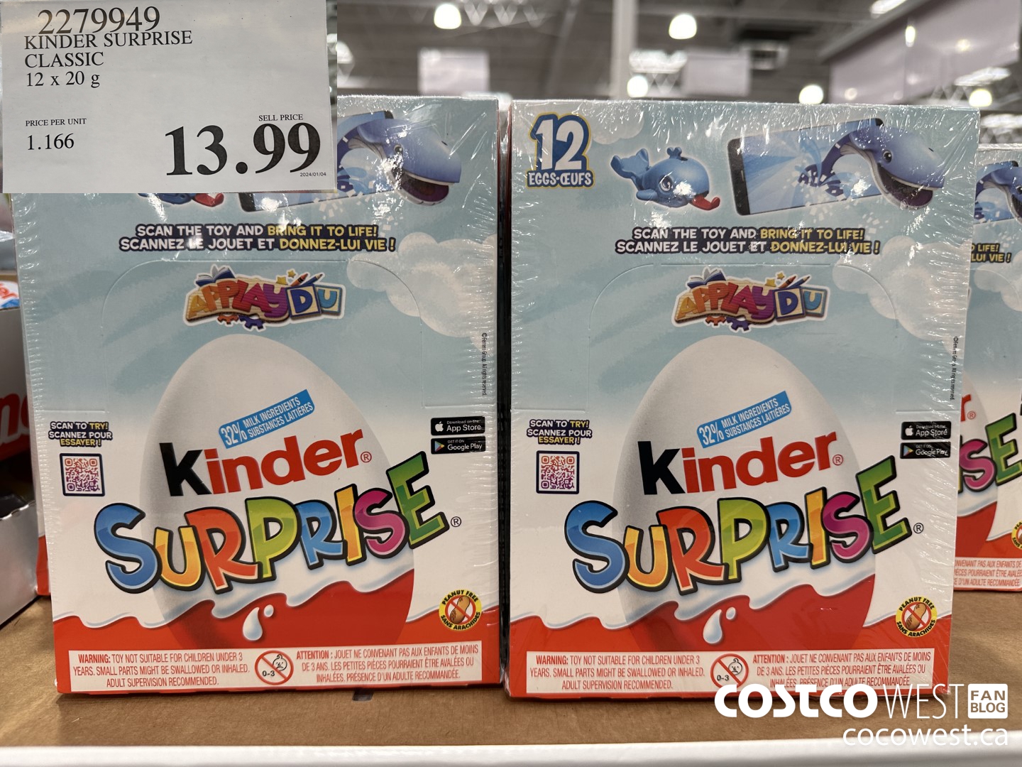 2279949 KINDER SURPRISE CLASSIC 12 x 20g $13.99