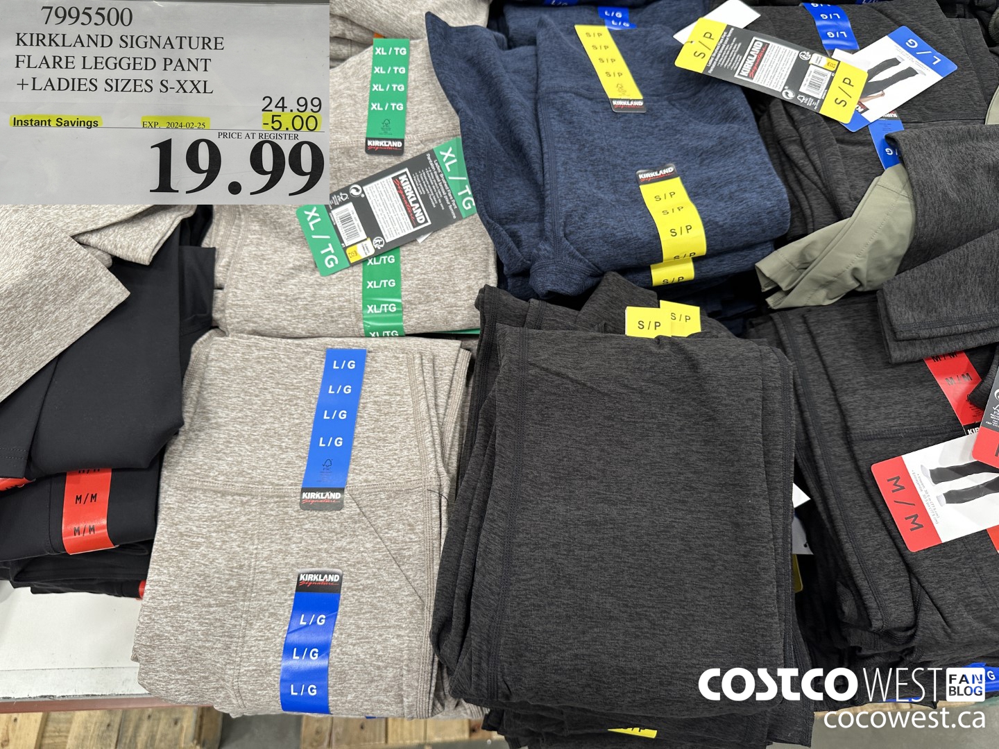 7995500 KIRKLAND SIGNATURE FLARE LEGGED PANT LADIES SIZES S-XXL ($5.00 INSTANT SAVINGS EXPIRES ON 2024-02-25) $19.99