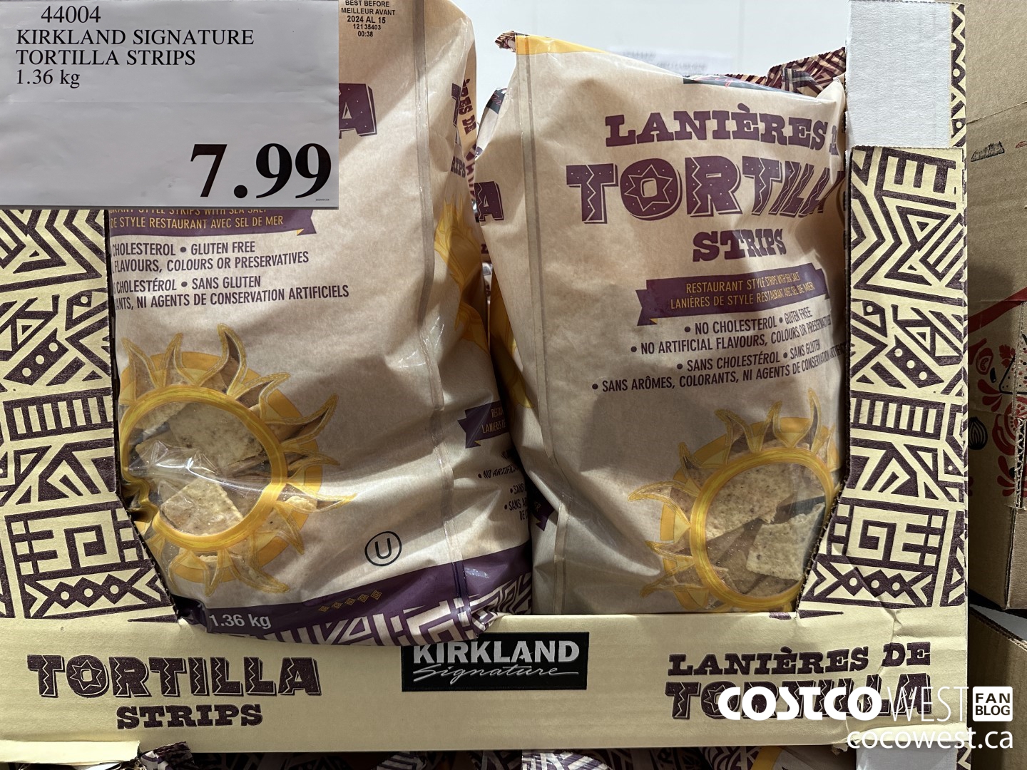 44004 KIRKLAND SIGNATURE TORTILLA STRIPS 1.36 KG $7.99