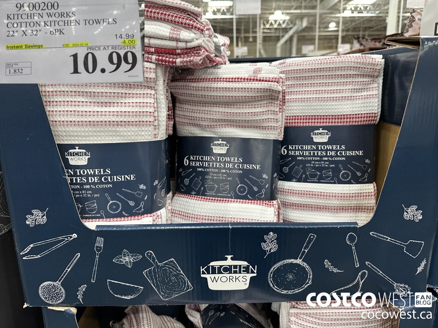 9900200 KITCHEN WORKS COTTON KITCHEN TOWELS 22