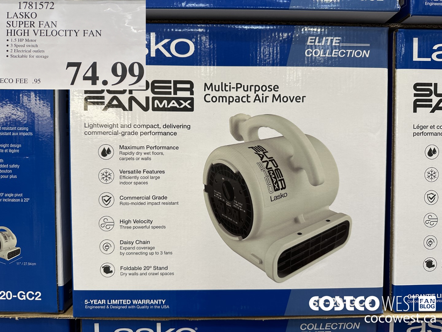 1781572 LASKO SUPER FAN HIGH VELOCITY FAN $74.99