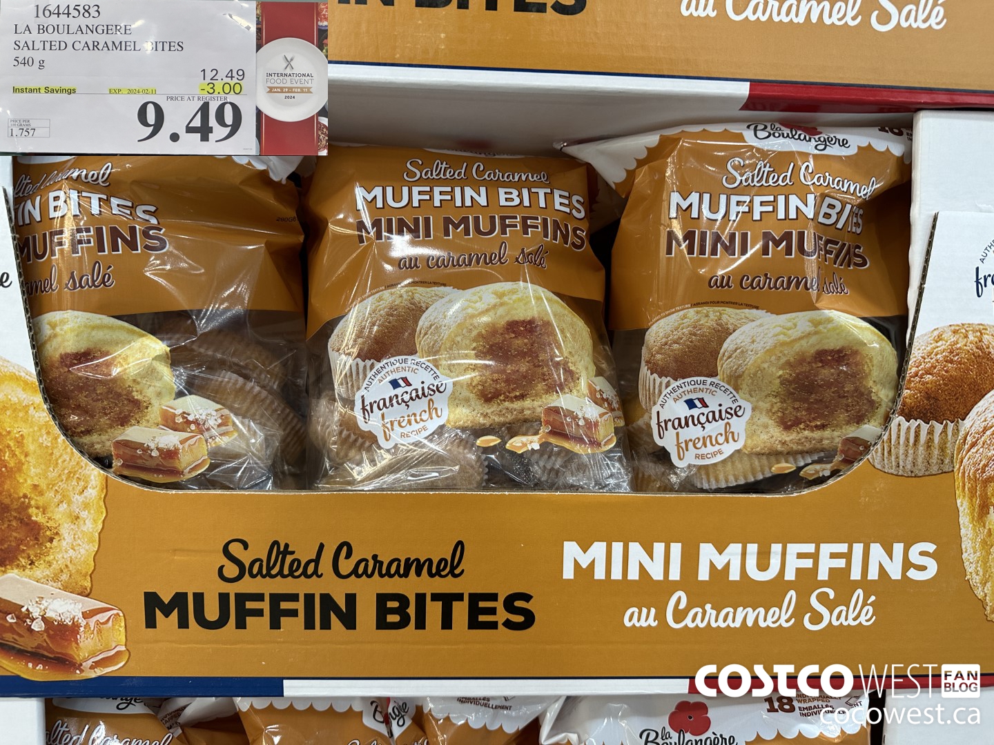 1644583 LA BOULANGERE SALTED CARAMEL BITES 540G ($3.00 INSTANT SAVINGS EXPIRES ON 2024-02-11) $9.49