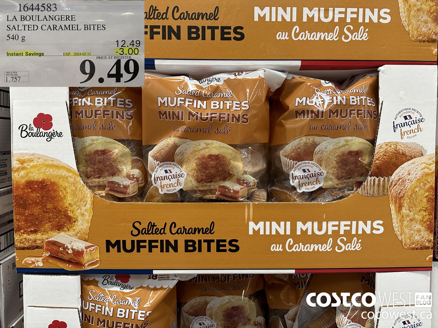 1644583 LA BOULANGERE SALTED CARAMEL BITES 540G ($3.00 INSTANT SAVINGS EXPIRES ON 2024-02-11) $9.49