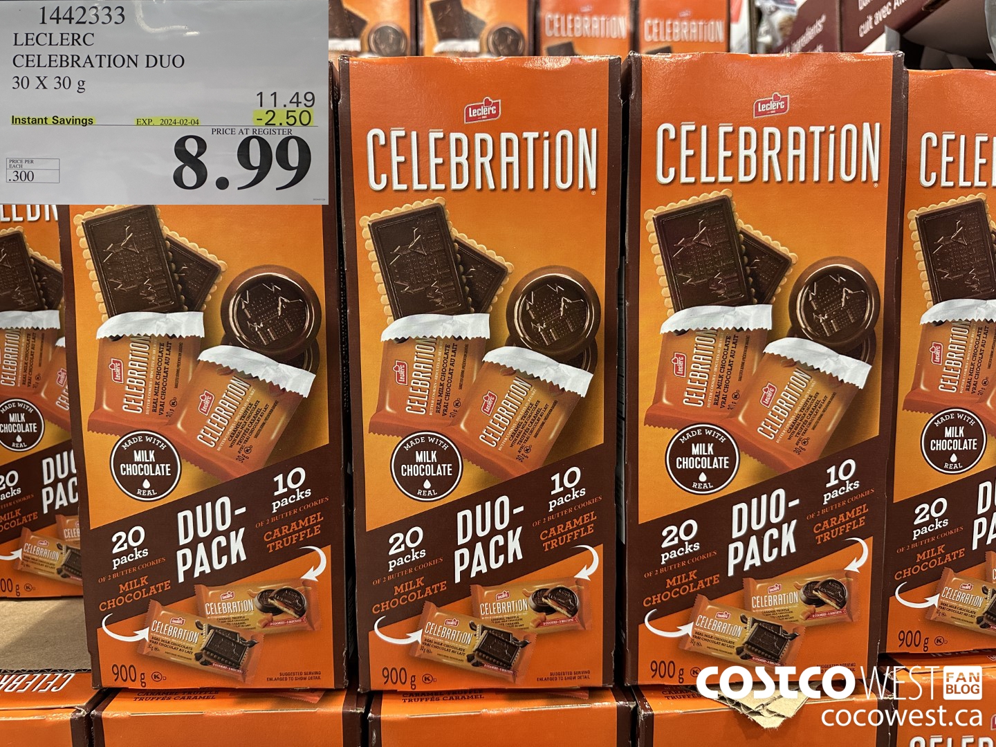 1442333 LECLERC CELEBRATION DUO 2 PACK 30 X 30 g ($2.50 INSTANT SAVINGS EXPIRES ON 2024-02-04) $8.99