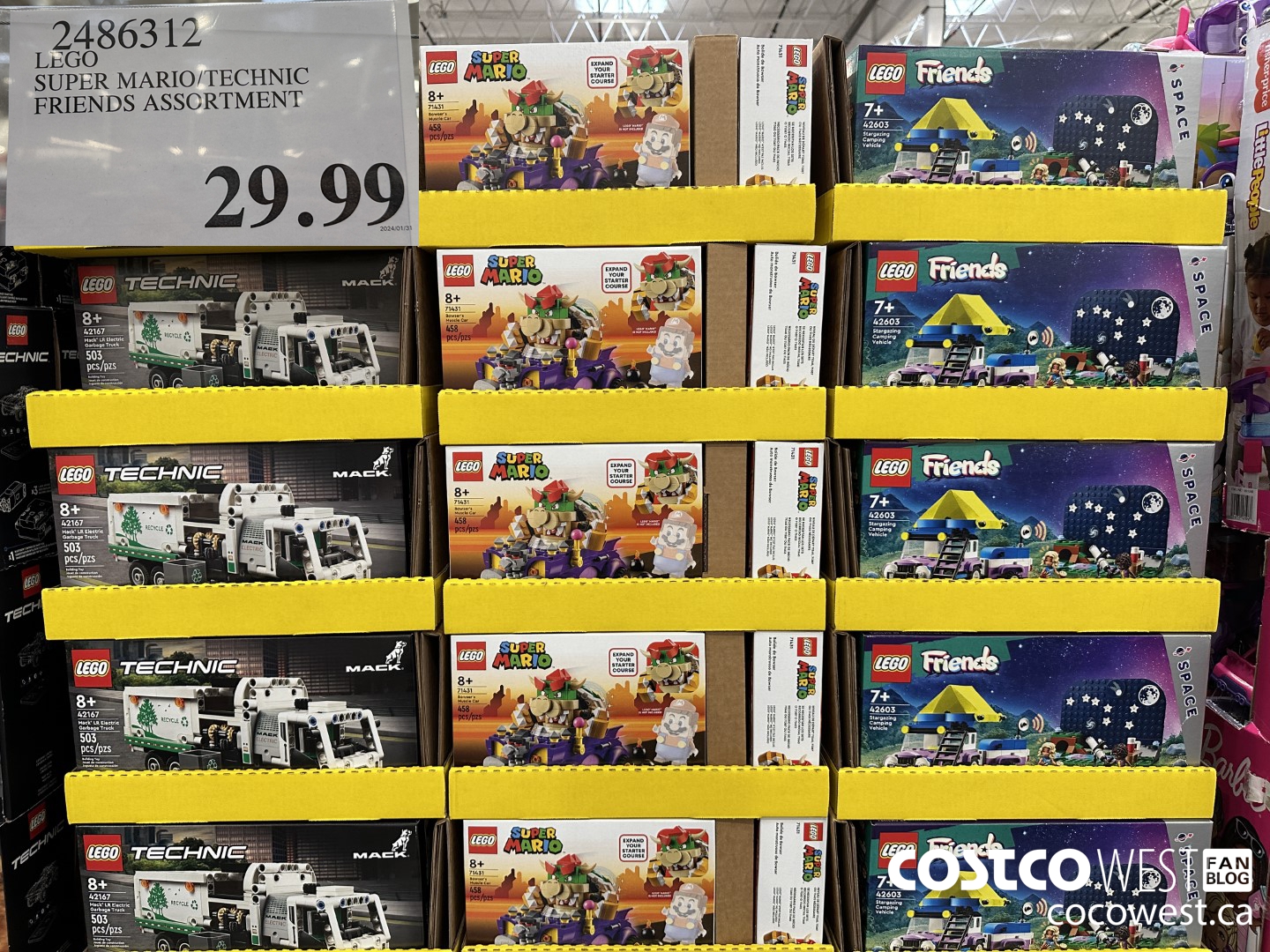 2486312 LEGO SUPER MARIO/TECHNIC FRIENDS ASSORTMENT $29.99