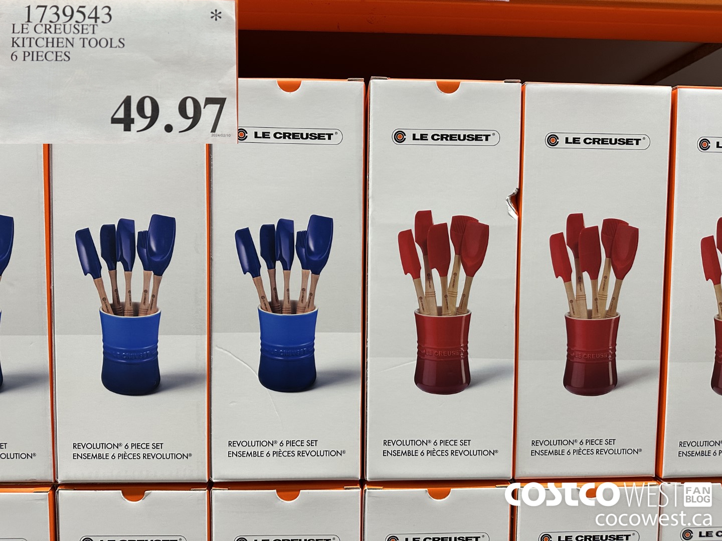1739543 LE CREUSET KITCHEN TOOLS 6 PIECES $49.97