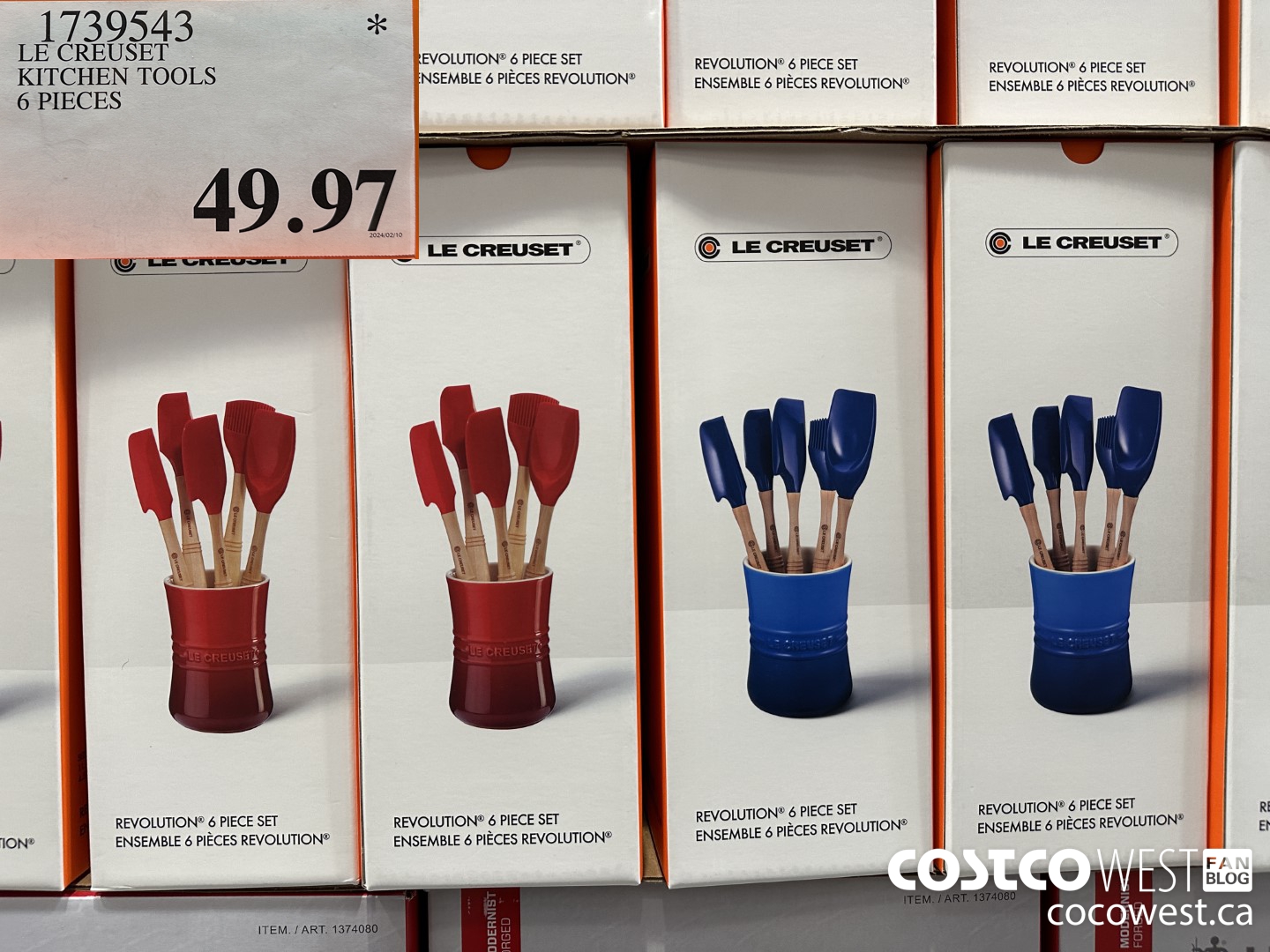 1739543 LE CREUSET KITCHEN TOOLS 6 PIECES $49.97