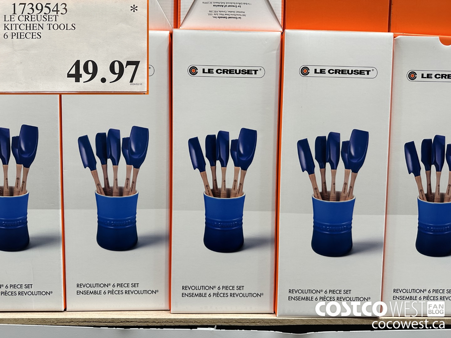 1739543 LE CREUSET KITCHEN TOOLS 6 PIECES $49.97