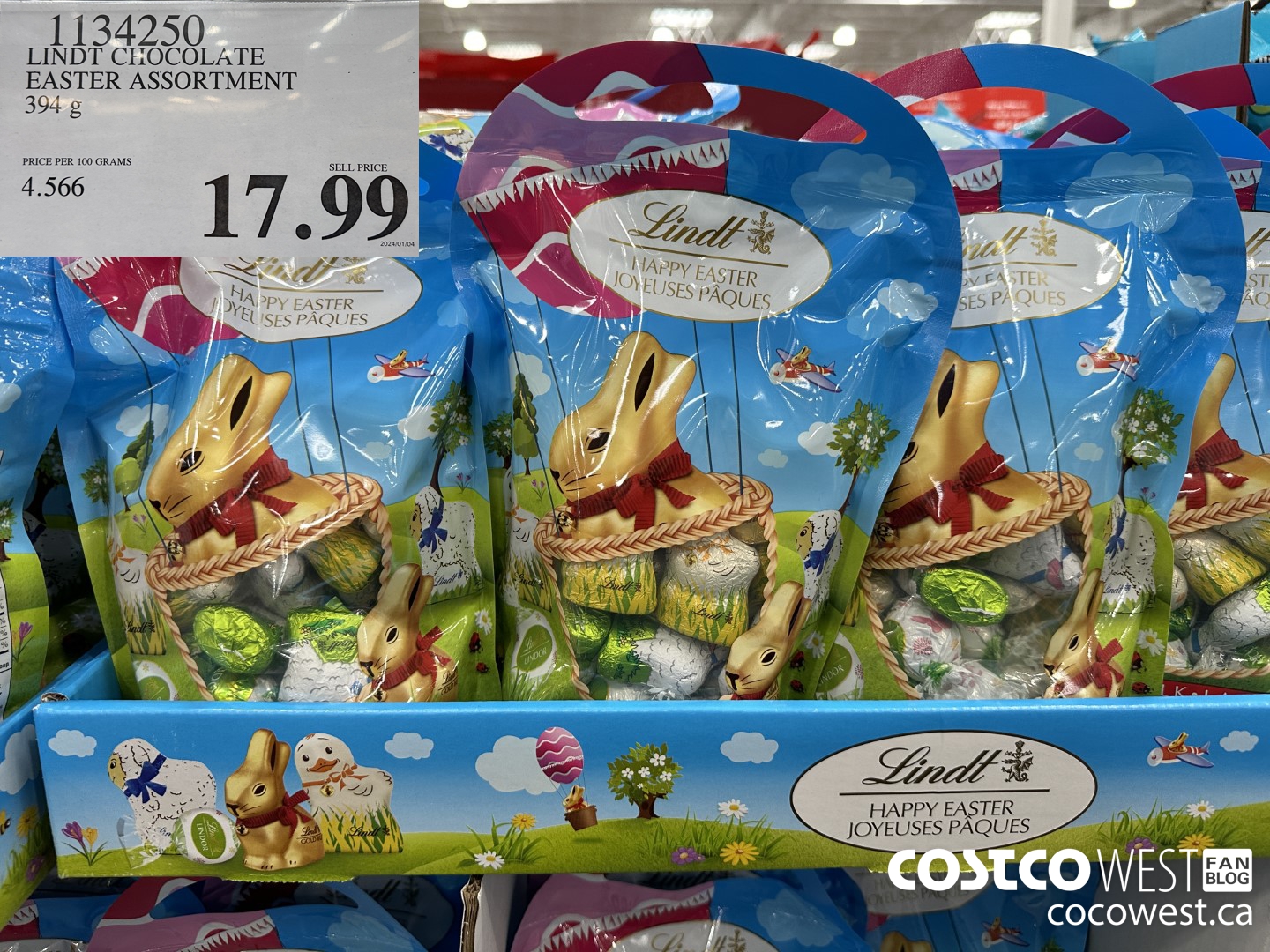 1134250 LINDT CHOCOLATE EASTER ASSORTMENT 394g $17.99