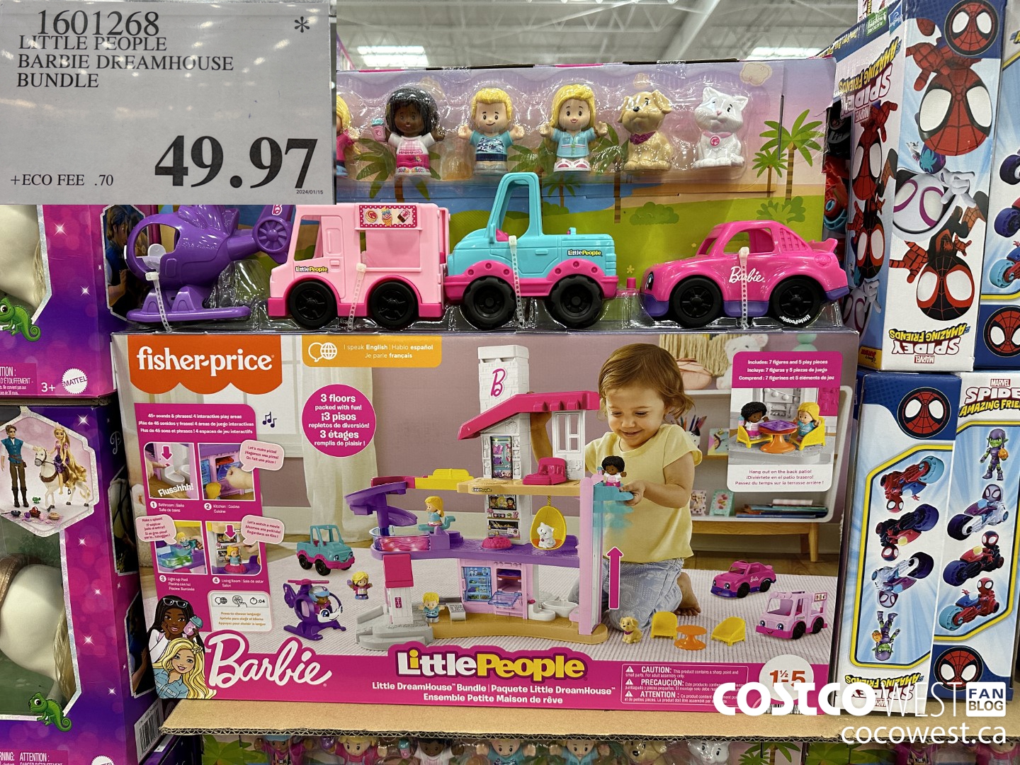 1601268 LITTLE PEOPLE BARBIE DREAMHOUSE BUNDLE $49.97