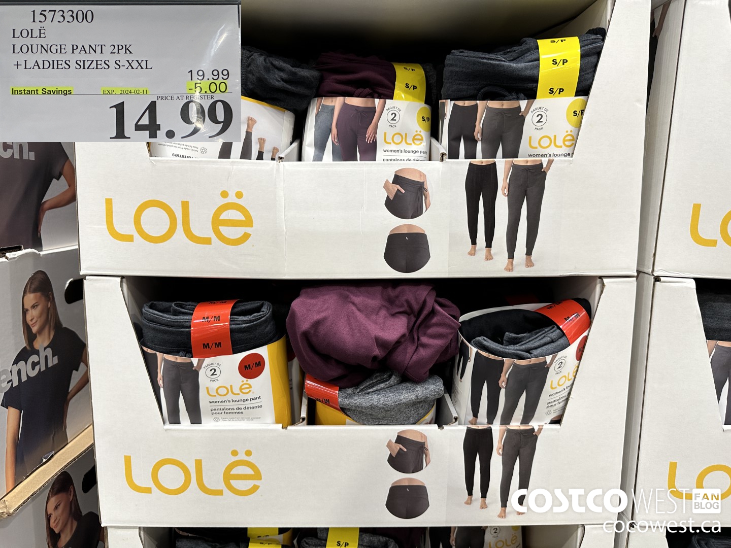 1573300 LOLE LOUNGE PANT 2PK LADIES SIZES S-XXL ($5.00 INSTANT SAVINGS EXPIRES ON 2024-02-11) $14.99