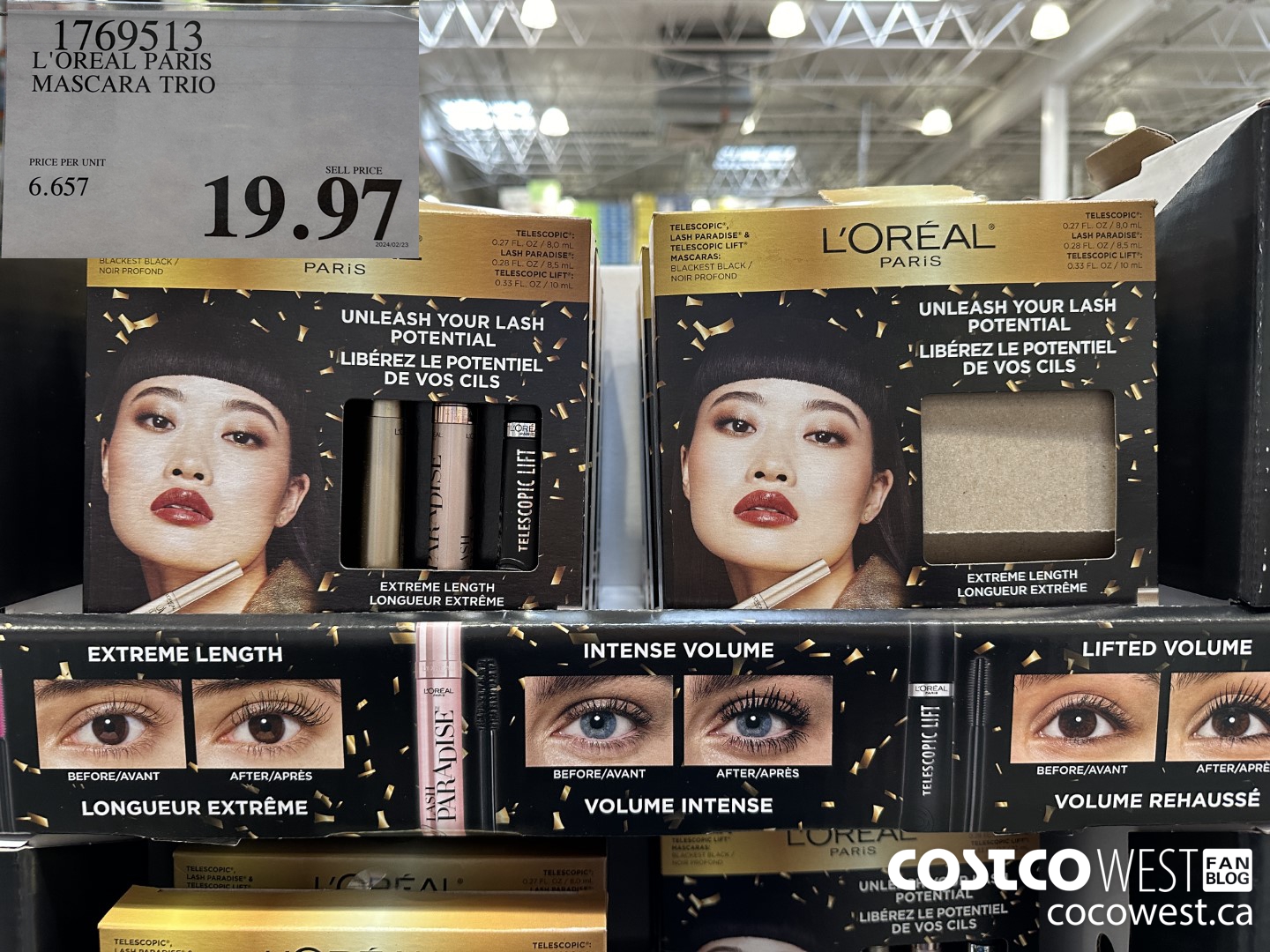 1769513 L'OREAL PARIS MASCARA TRIO $19.97