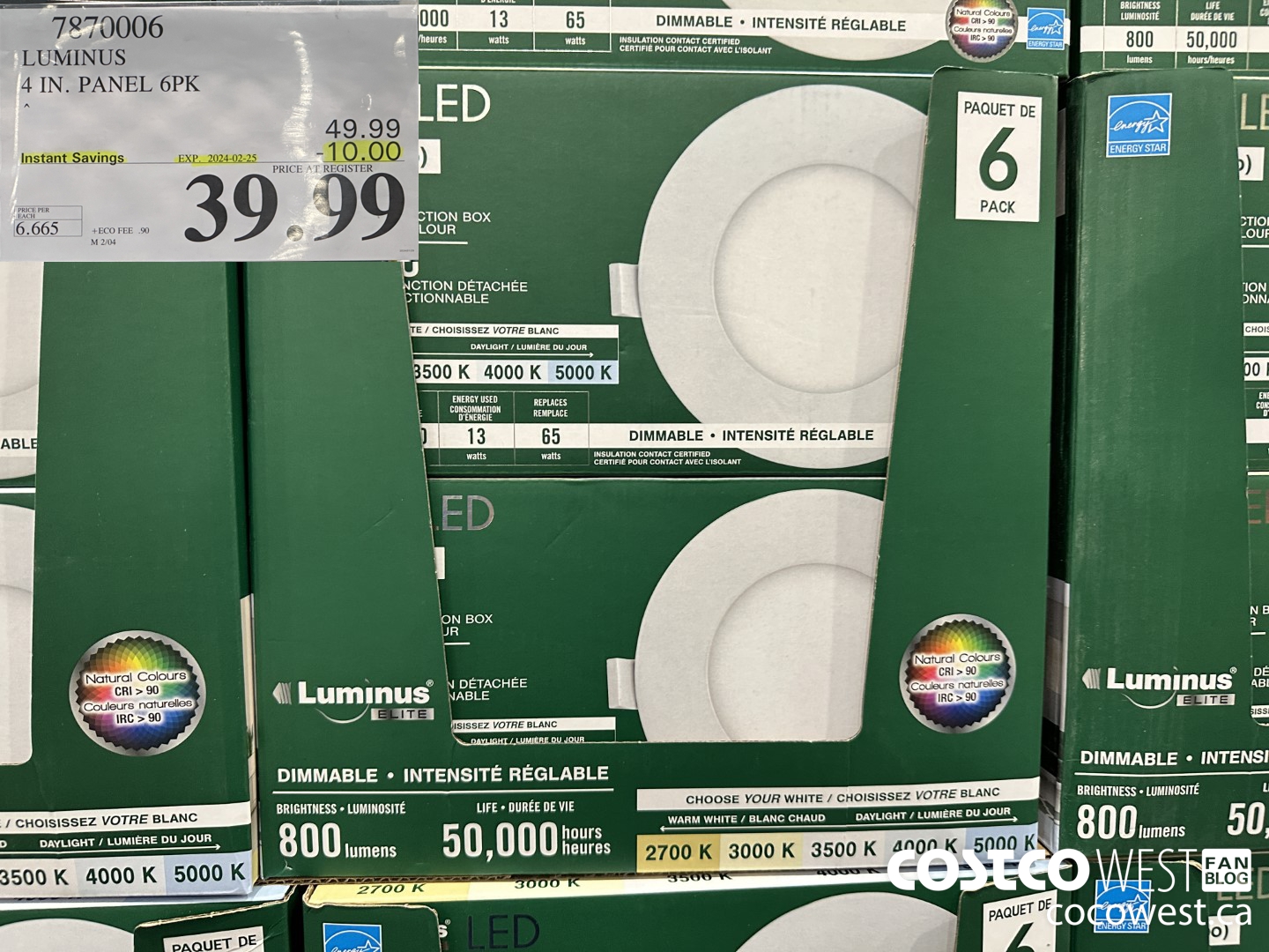 Weekend Update Costco Sale Items For Feb 2 4 2024 For BC AB MB   LUMINUS 4 IN PANEL 6PK 20240202 155849 