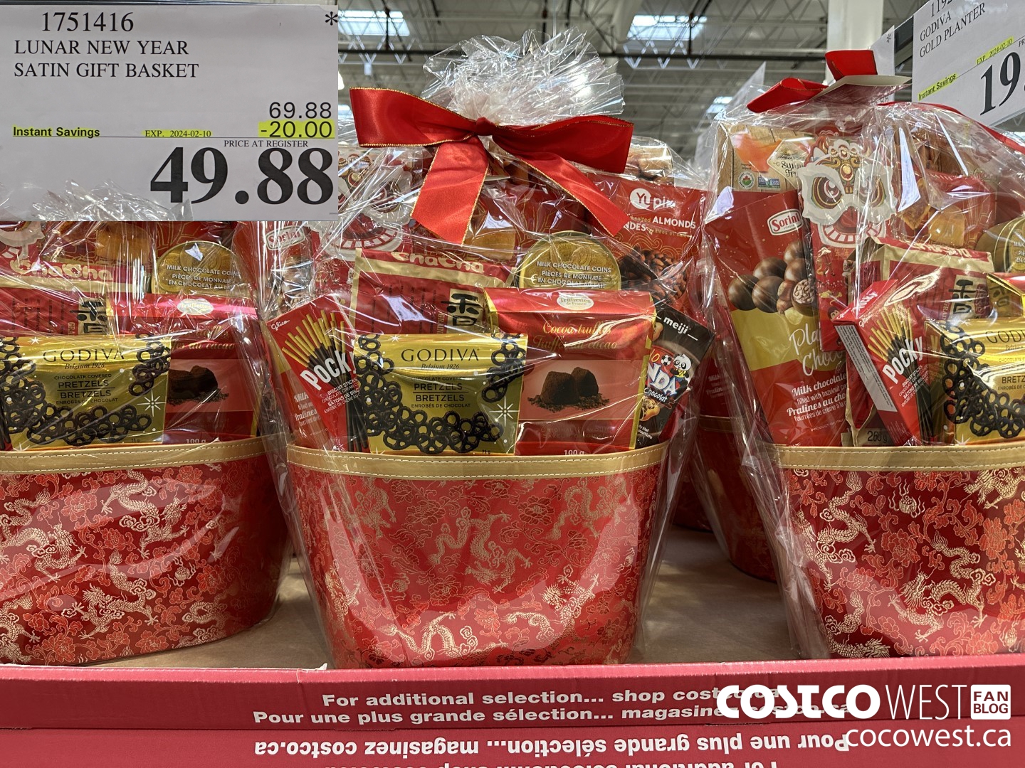1751416 LUNAR NEW YEAR SATIN GIFT BASKET ($20.00 INSTANT SAVINGS EXPIRES ON 2024-02-10) $49.88