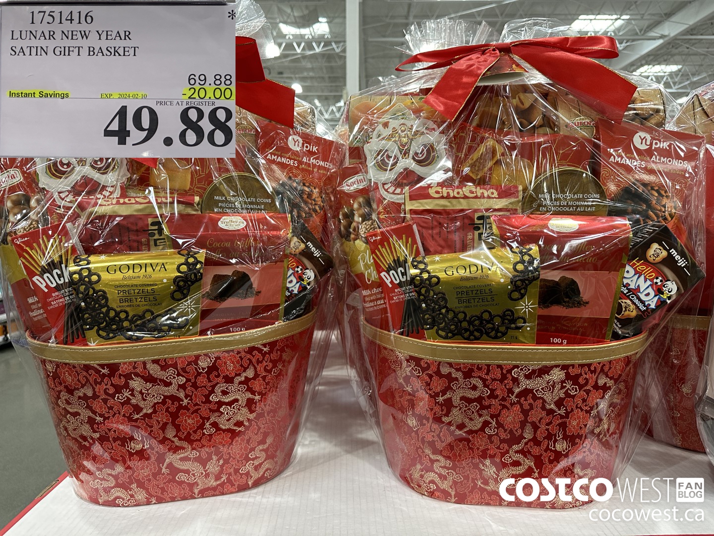 1751416 LUNAR NEW YEAR SATIN GIFT BASKET ($20.00 INSTANT SAVINGS EXPIRES ON 2024-02-10) $49.88