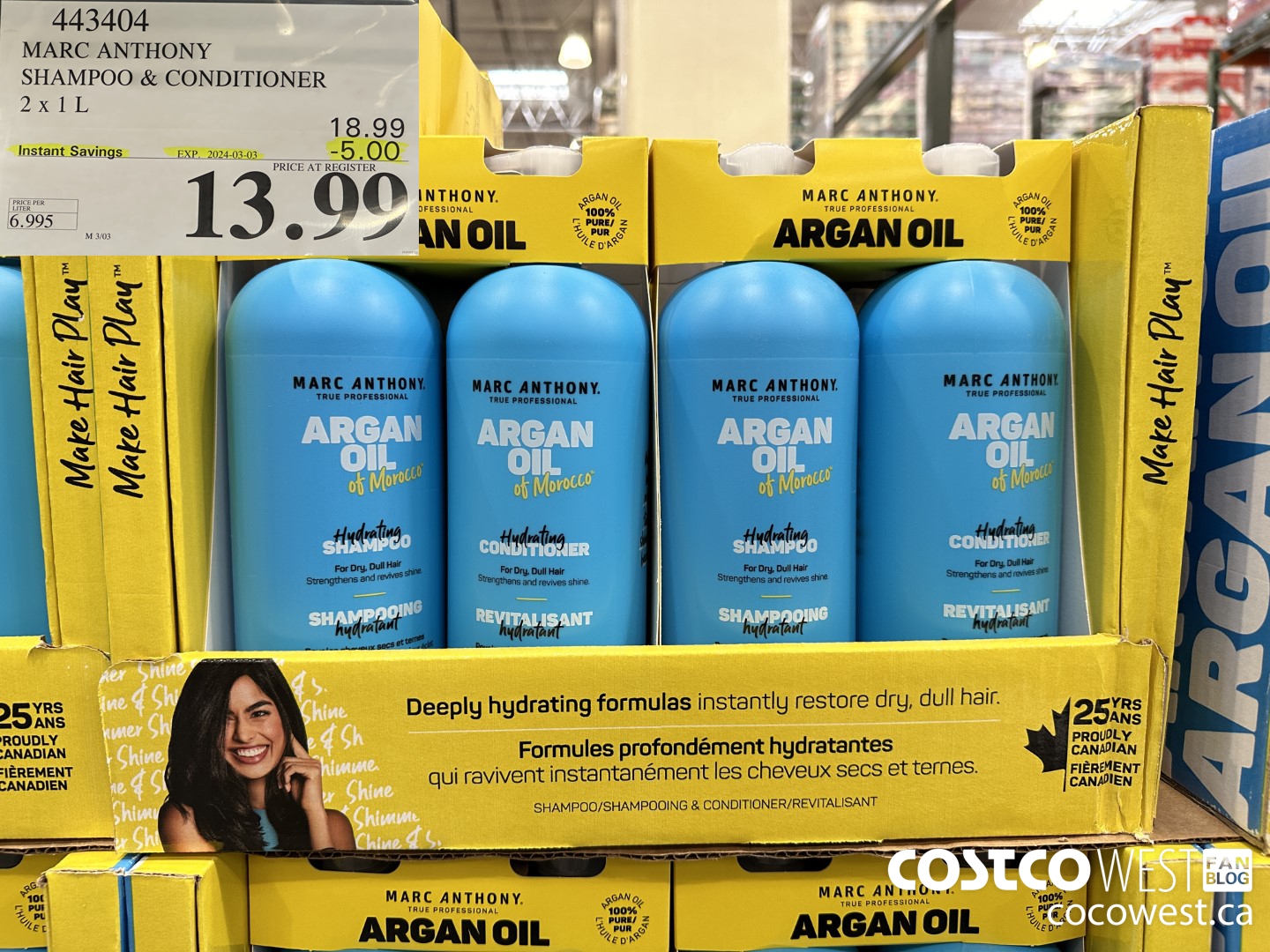 443404 MARC ANTHONY SHAMPOO & CONDITIONER 2 X 1L ($5.00 INSTANT SAVINGS EXPIRES ON 2024-03-03) $13.99