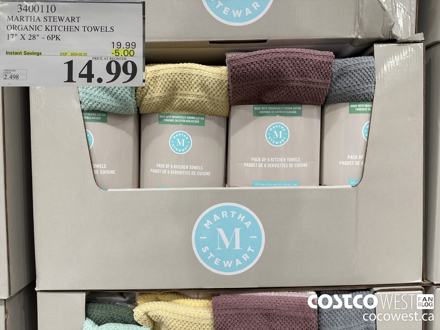 3400110 MARTHA STEWART ORGANIC KITCHEN TOWELS 17