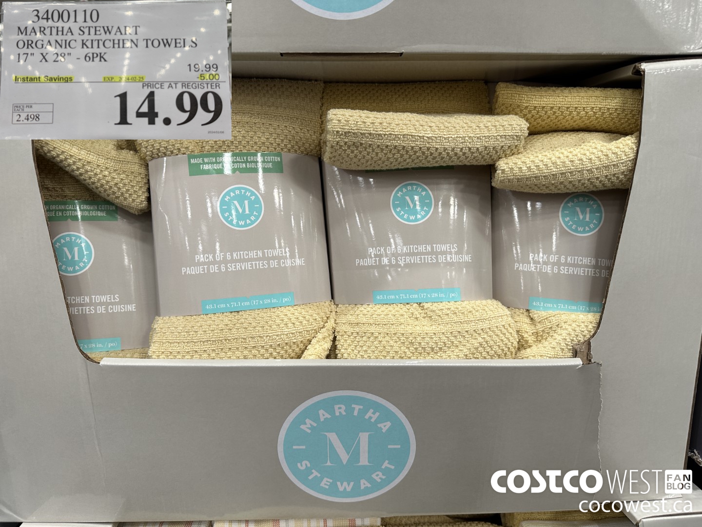 3400110 MARTHA STEWART ORGANIC KITCHEN TOWELS 17