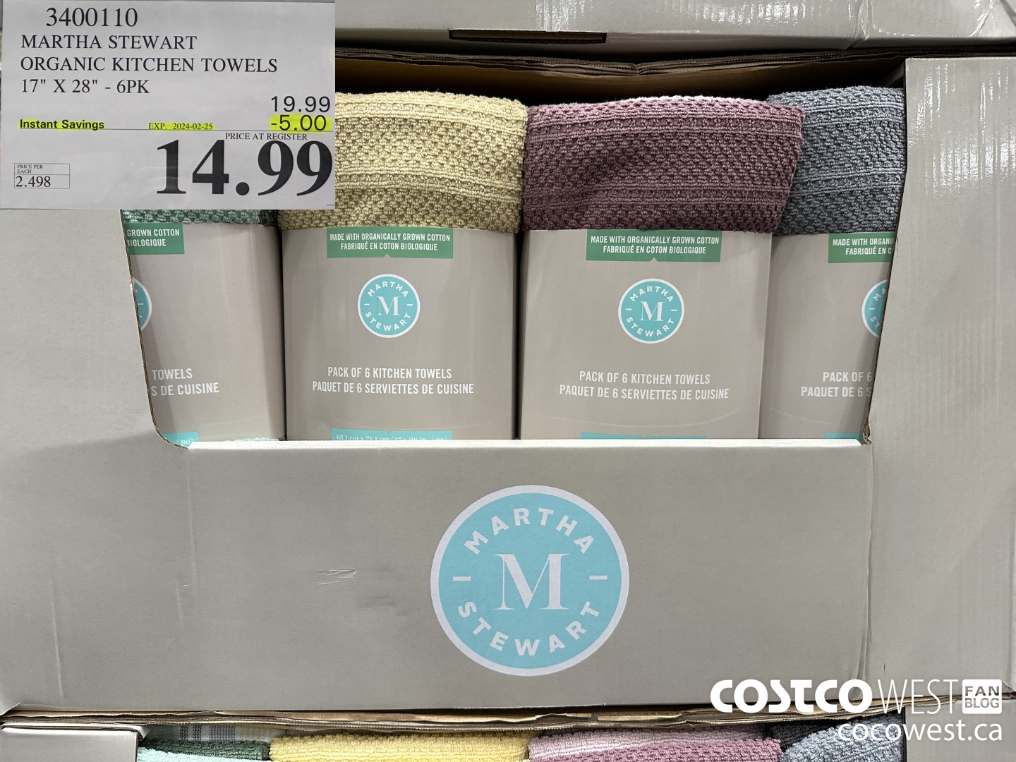 3400110 MARTHA STEWART ORGANIC KITCHEN TOWELS 17