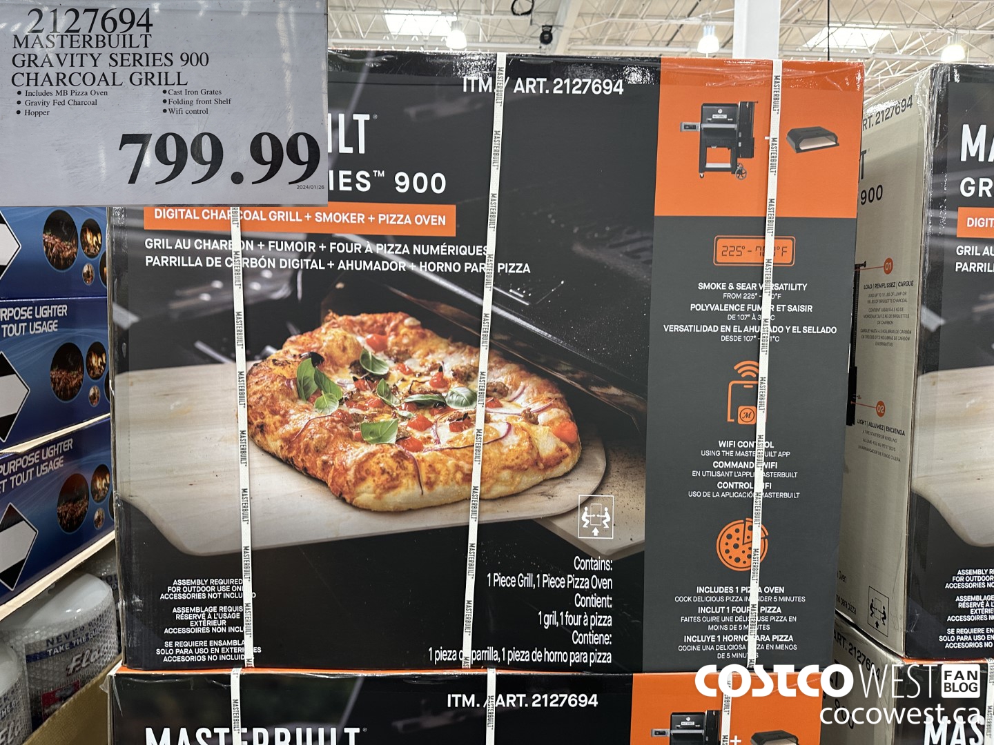 2127694 MASTERBUILT GRAVITY SERIES 900 CHARCOAL GRILL $799.99