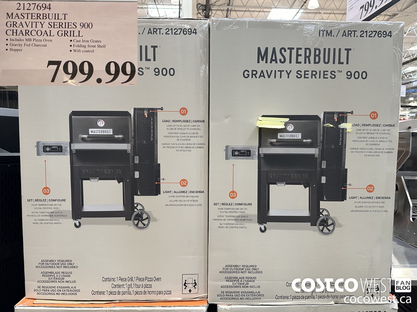 2127694 MASTERBUILT GRAVITY SERIES 900 CHARCOAL GRILL $799.99