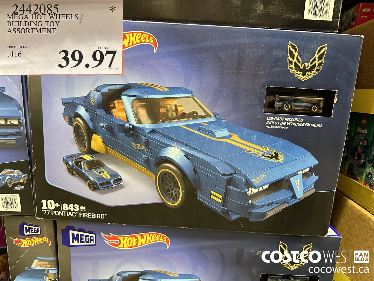 2442085 MEGA HOT WHEELS BUILDING TOY ASSORTMENT $39.97