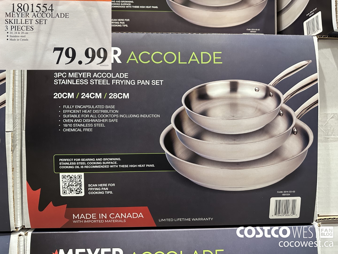 1801554 MEYER ACCOLADE SKILLET SET 3 PIECES $79.99