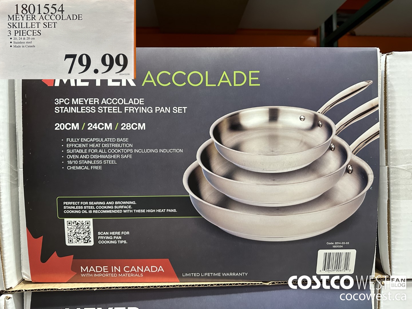 1801554 MEYER ACCOLADE SKILLET SET 3 PIECES $79.99