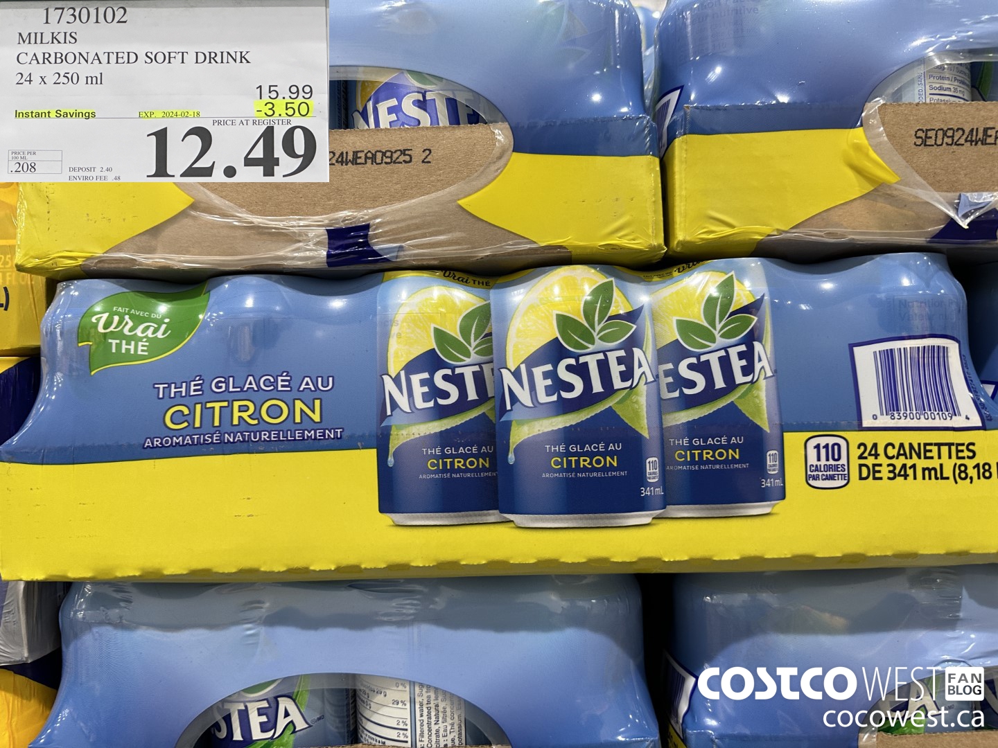 1730102 MILKIS CARBONATED SOFT DRINK 24 X 250 ML ($3.50 INSTANT SAVINGS EXPIRES ON 2024-02-18) $12.49