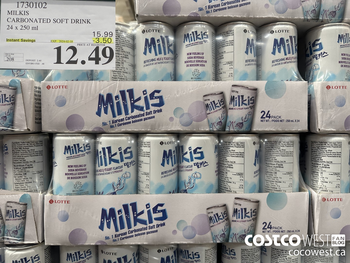 1730102 MILKIS CARBONATED SOFT DRINK 24 X 250 ML ($3.50 INSTANT SAVINGS EXPIRES ON 2024-02-18) $12.49