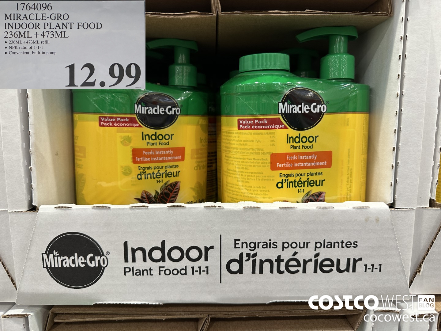 1764096 MIRACLE-GRO INDOOR PLANT FOOD 236ML + 473ML $12.99