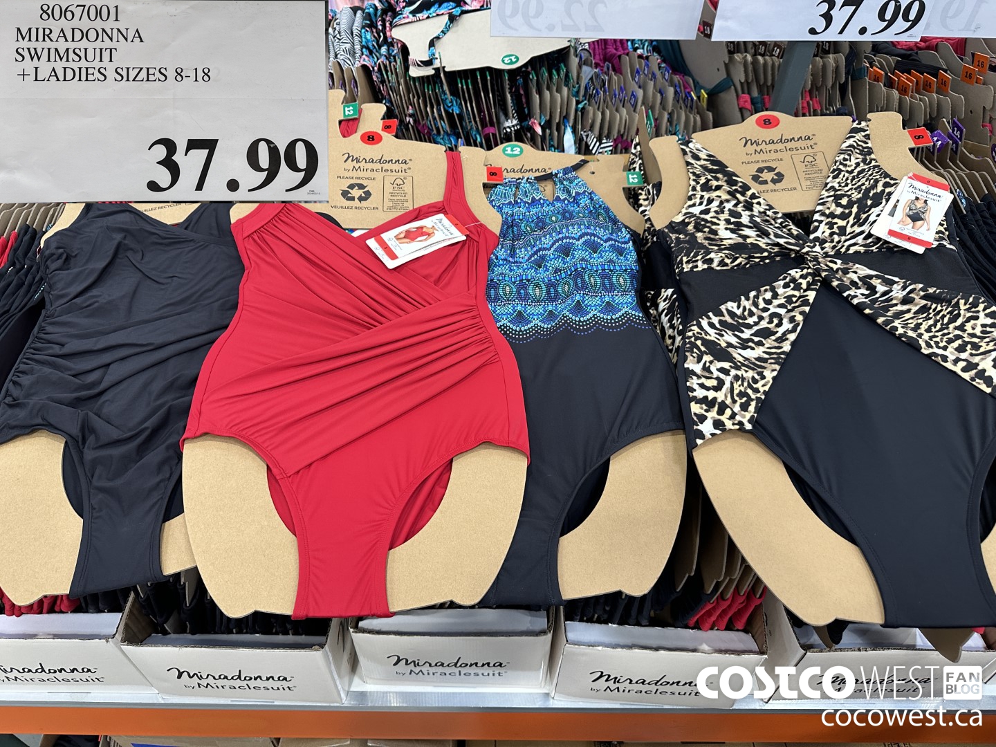 8067001 MIRADONNA SWIMSUIT LADIES SIZES 8-18 $37.99