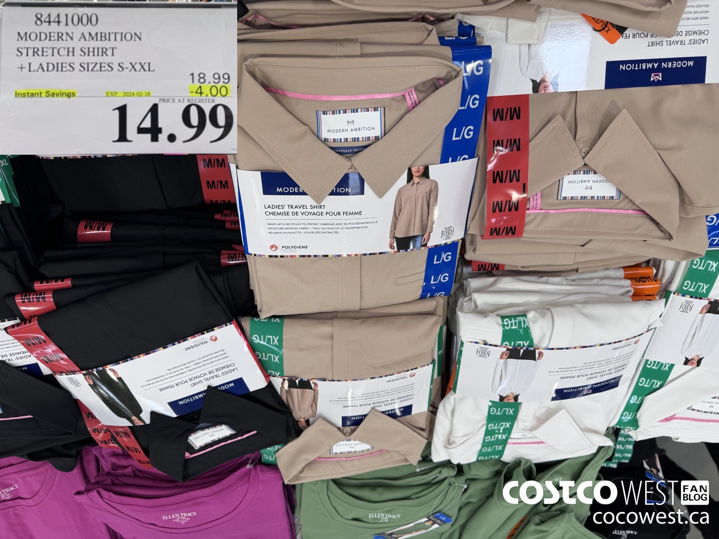 8441000 MODERN AMBITION STRETCH SHIRT LADIES SIZES S-XXL ($4.00 INSTANT SAVINGS EXPIRES ON 2024-02-18) $14.99