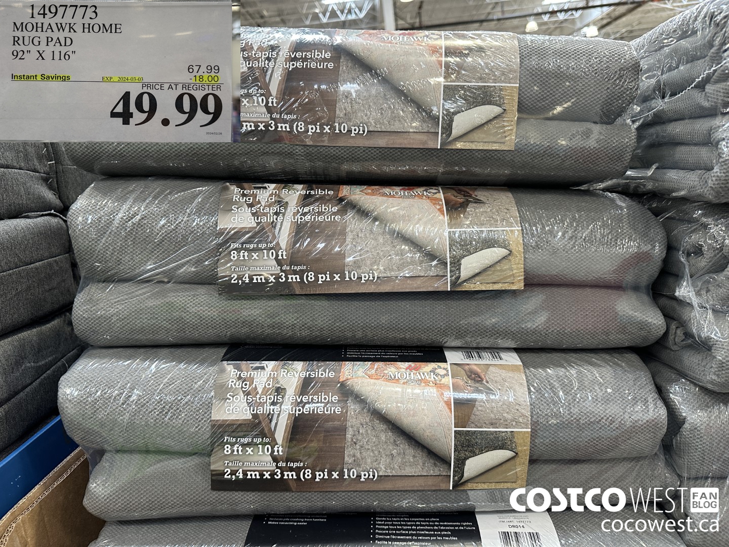 1497773 MOHAWK HOME RUG PAD 92