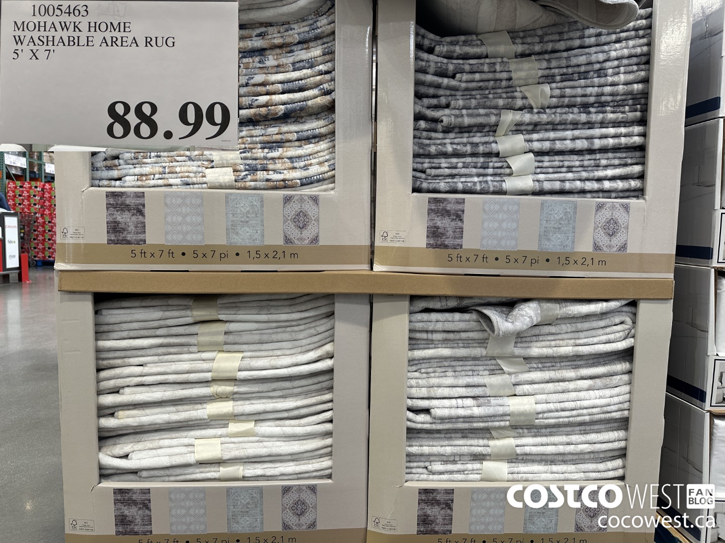 1005463 MOHAWK HOME WASHABLE AREA RUG 5' X 7' $88.99