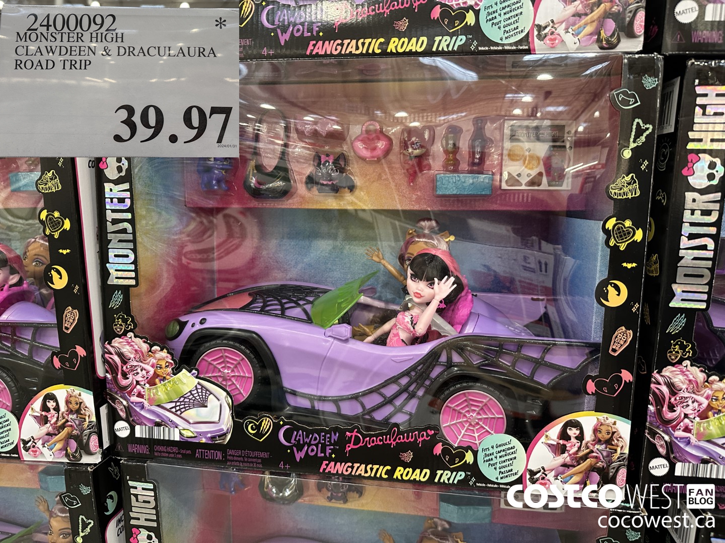 2400092 MONSTER HIGH CLAWDEEN & DRACULAURA ROAD TRIP $39.97