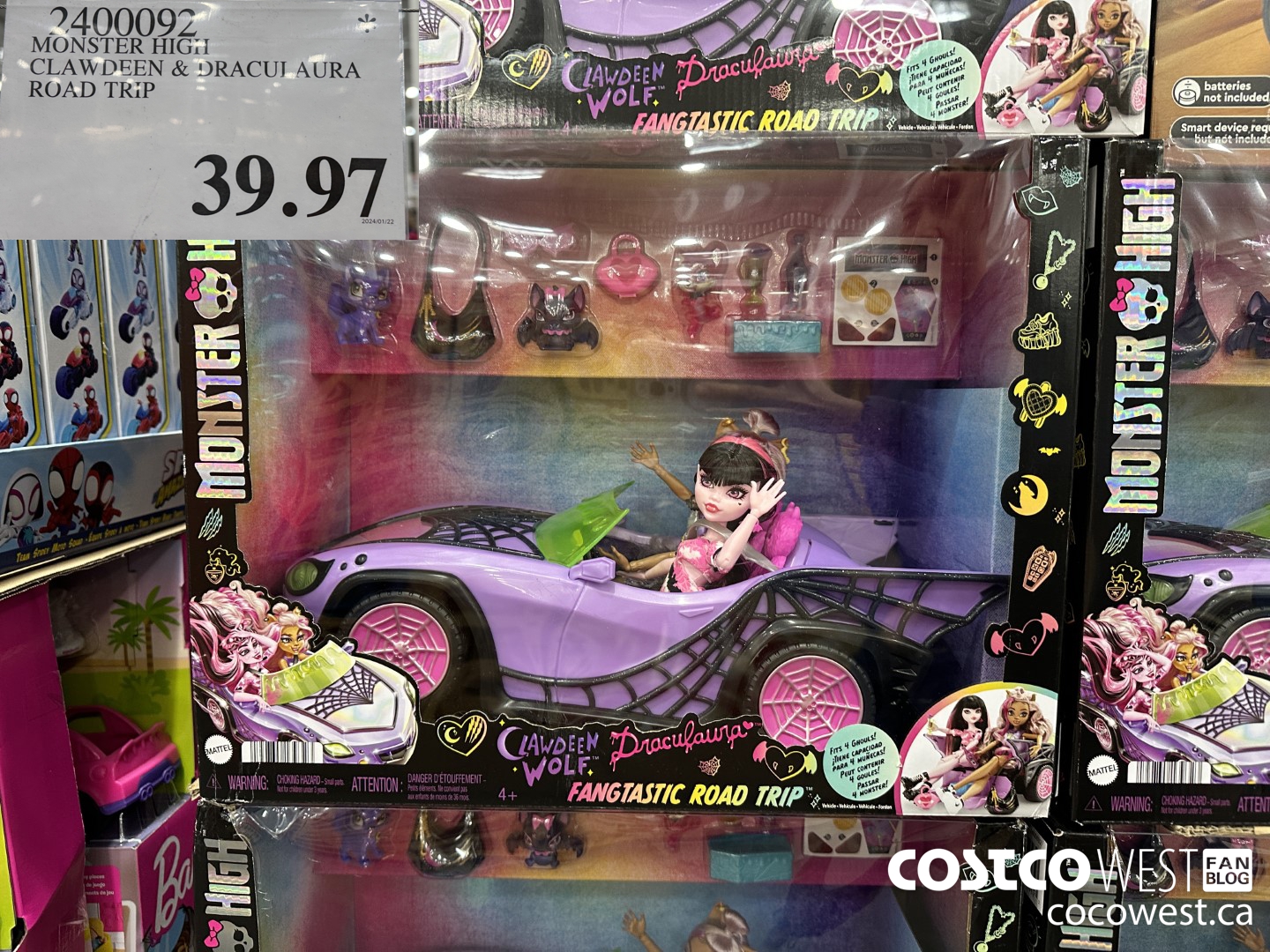 2400092 MONSTER HIGH CLAWDEEN & DRACULAURA ROAD TRIP $39.97