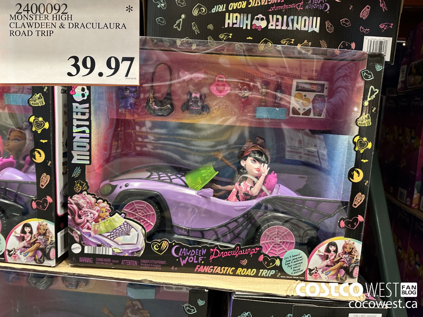 2400092 MONSTER HIGH CLAWDEEN & DRACULAURA ROAD TRIP $39.97