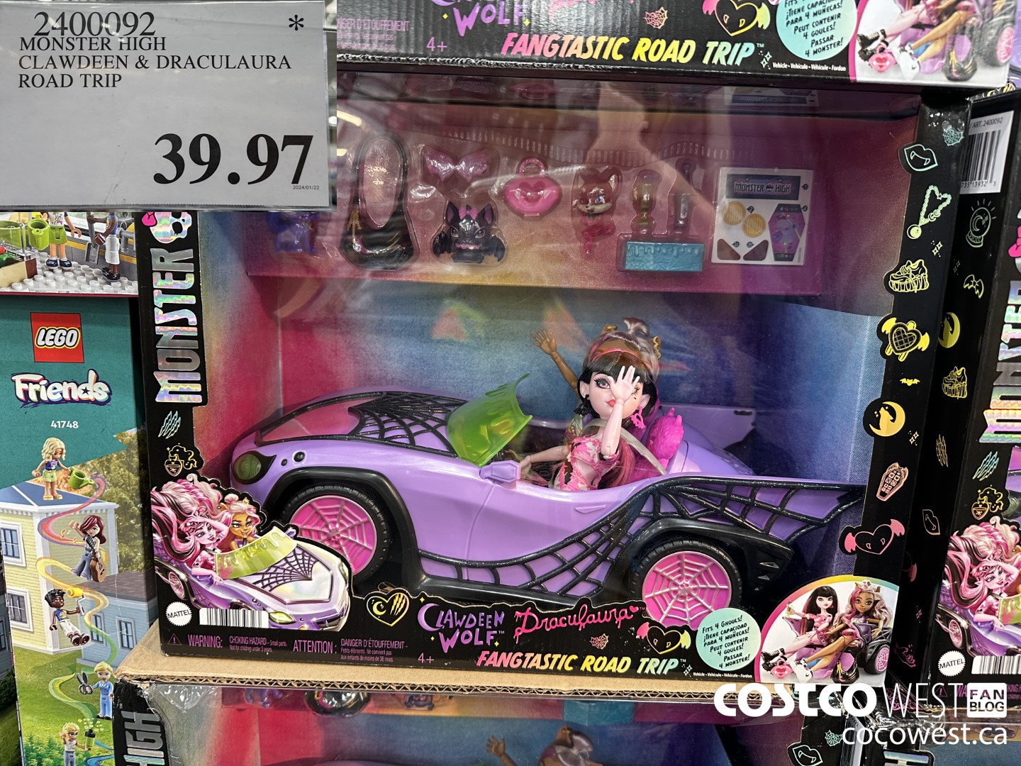 2400092 MONSTER HIGH CLAWDEEN & DRACULAURA ROAD TRIP $39.97