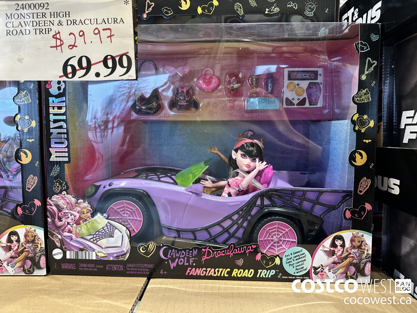 2400092 MONSTER HIGH CLAWDEEN & DRACULAURA ROAD TRIP $29.97