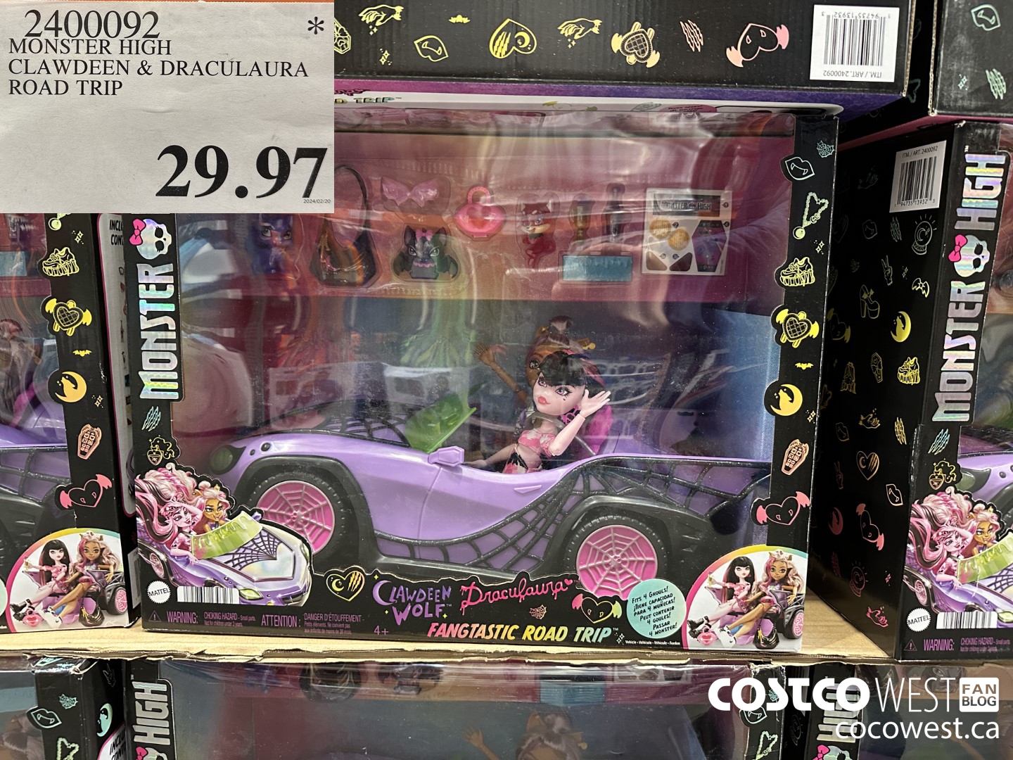 2400092 MONSTER HIGH CLAWDEEN & DRACULAURA ROAD TRIP $29.97