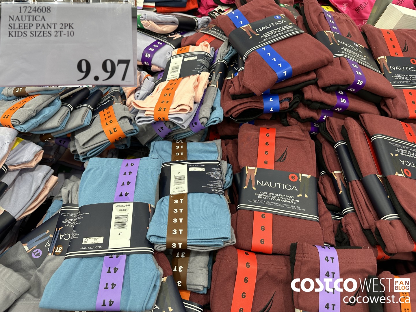 1724608 NAUTICA SLEEP PANT 2PK KIDS SIZES 2T-10 $9.97