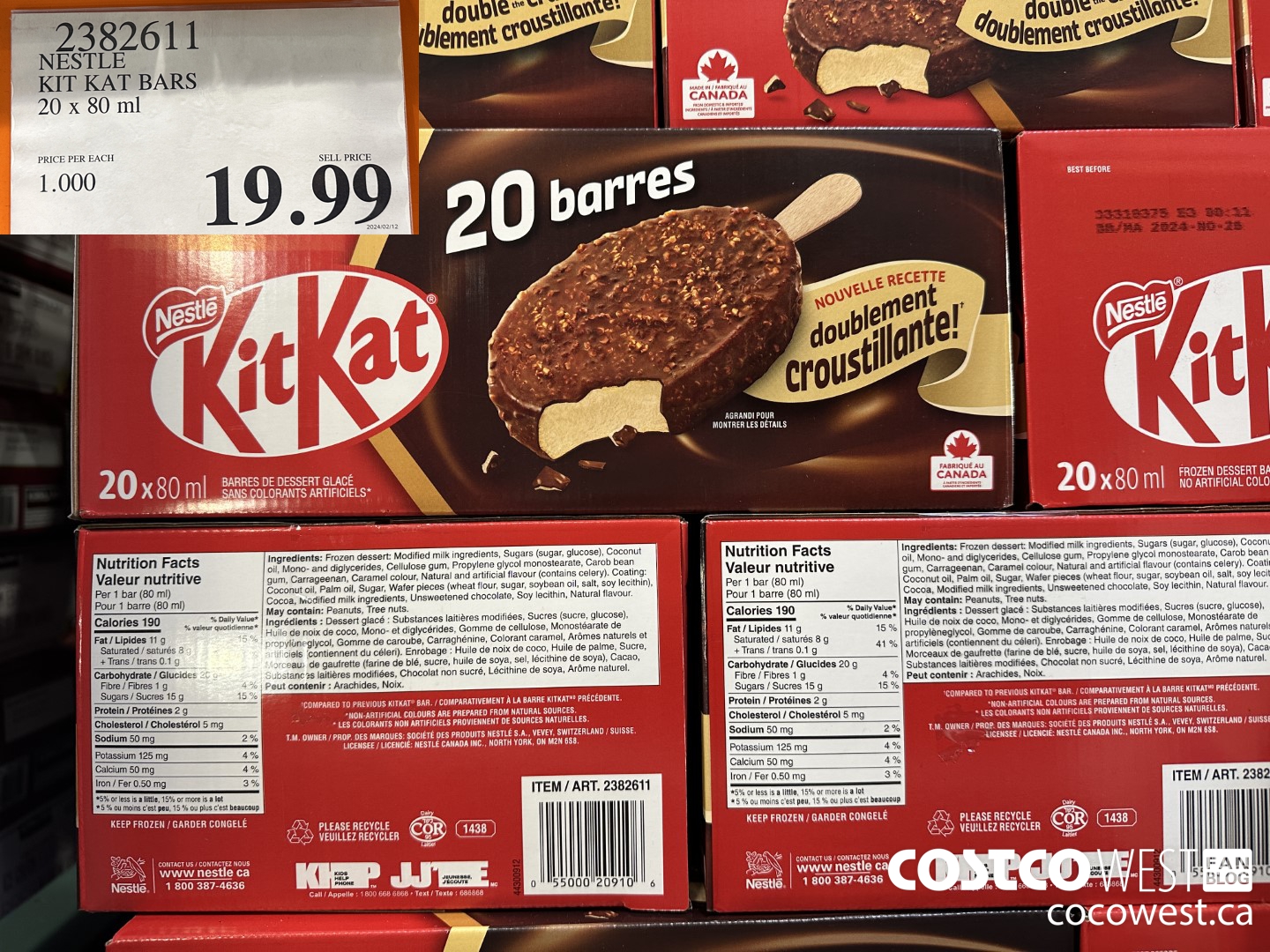 2382611 NESTLE KIT KAT BARS 20 X 80 ML $19.99
